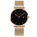 Montre étanche à quartz pour hommes d'affaires