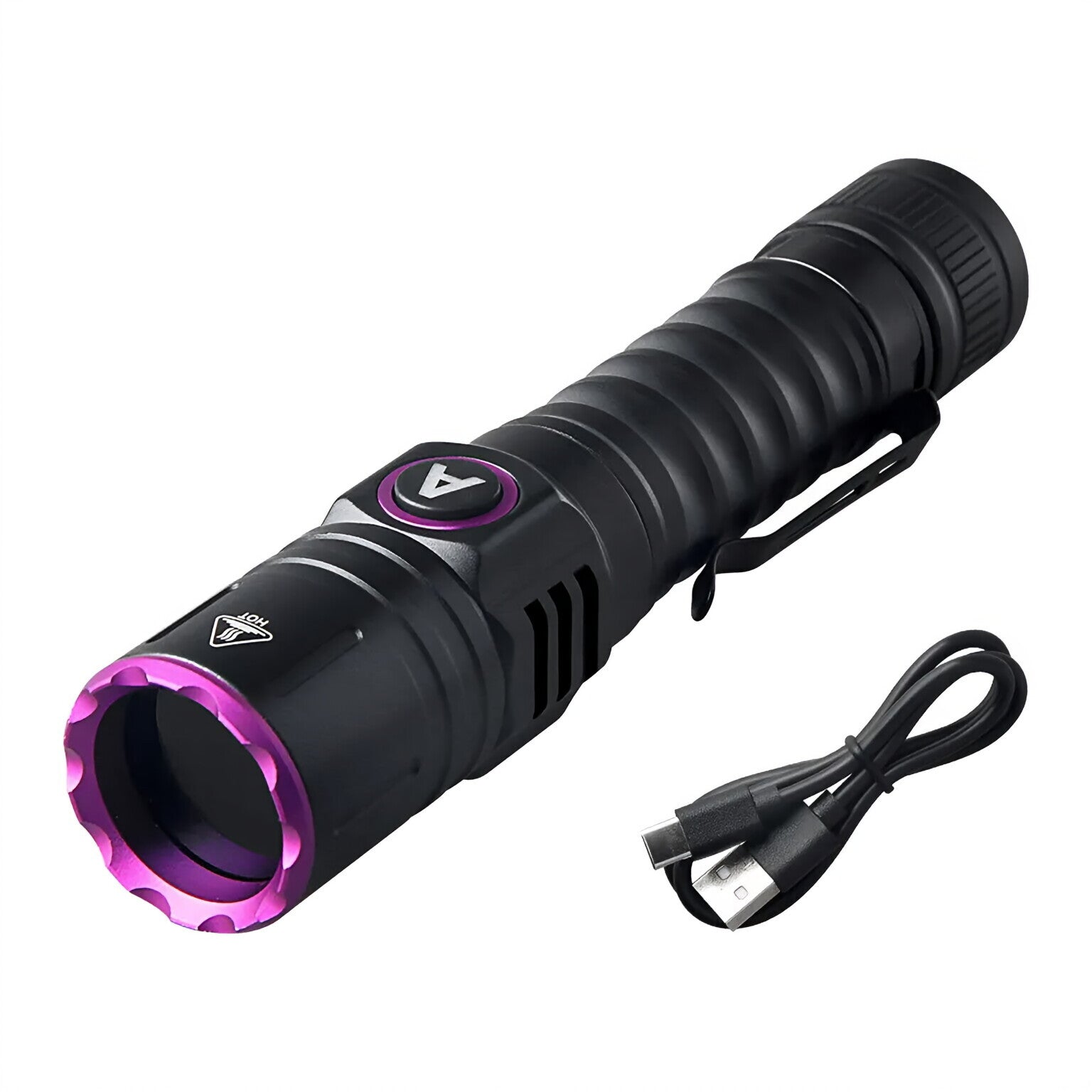 Lampe de poche portable en alliage d'aluminium d'identification de cire ambre UV