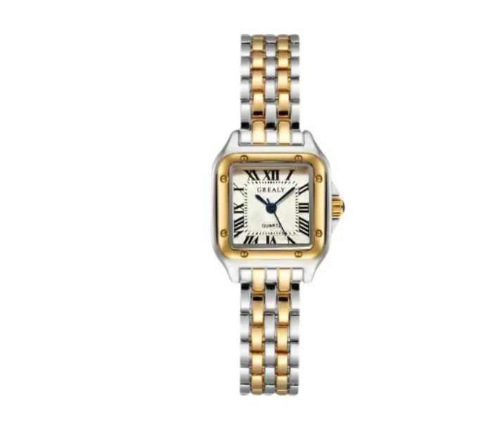 Classic Retro Square Imperméable Femmes Montre en diamant