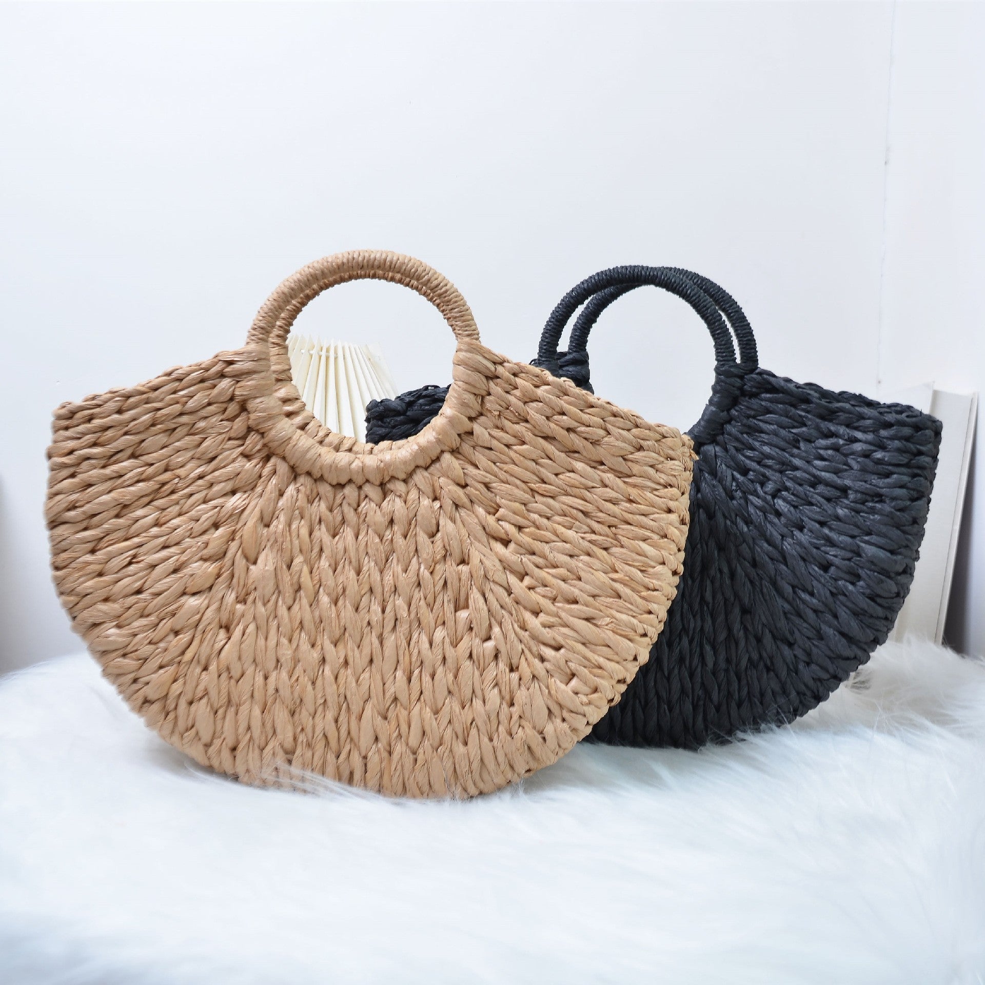 Sac de voyage semi-circulaire en papier vintage personnalisé avec grande capacité