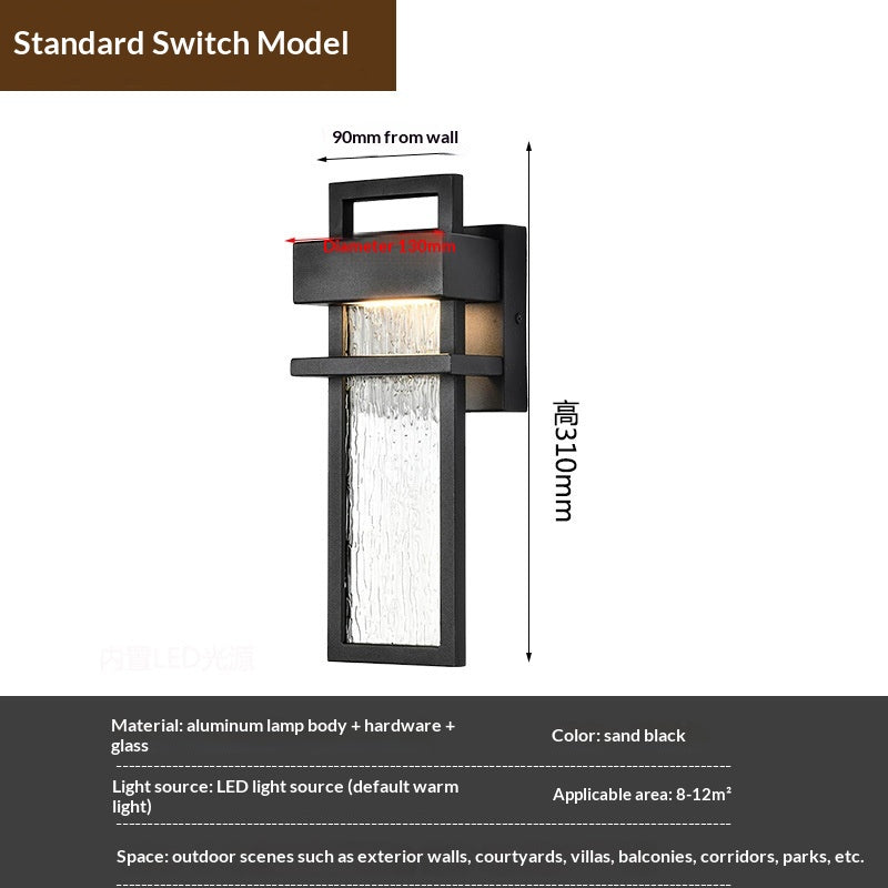 Modern Minimalist Outdoor LED lampe murale imperméable Balcon