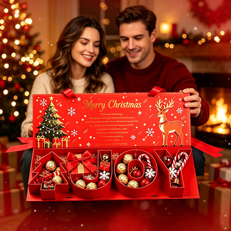 Boîte cadeau à thème de Noël