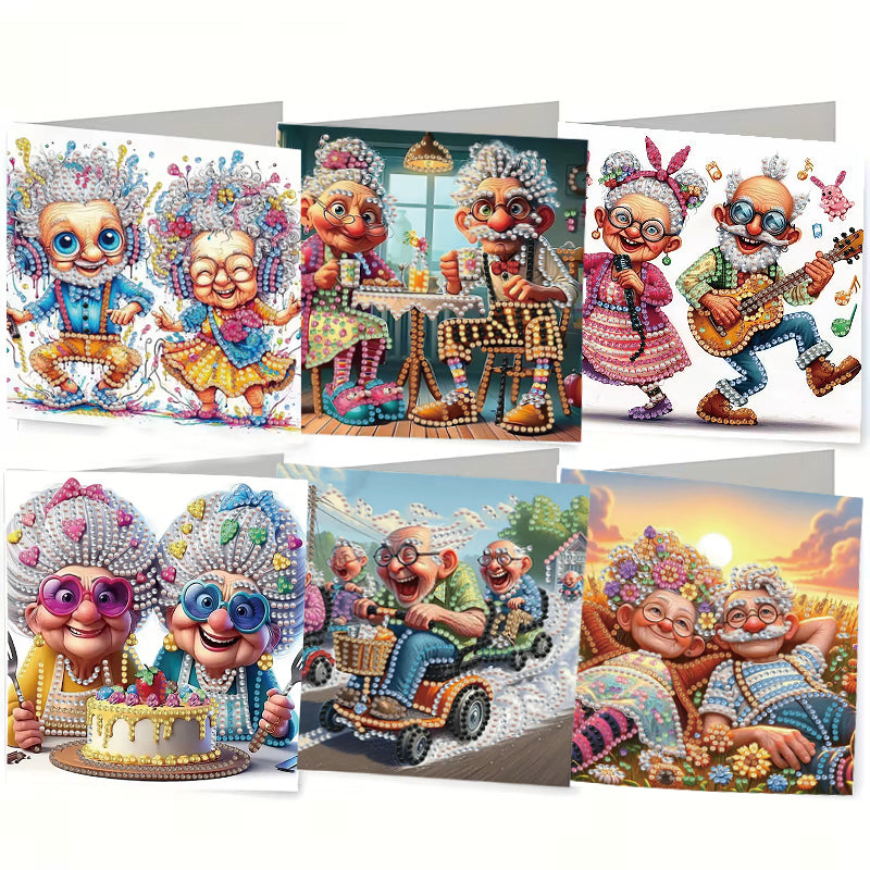 Kit de peinture diamant bricolage Kit carte d'anniversaire