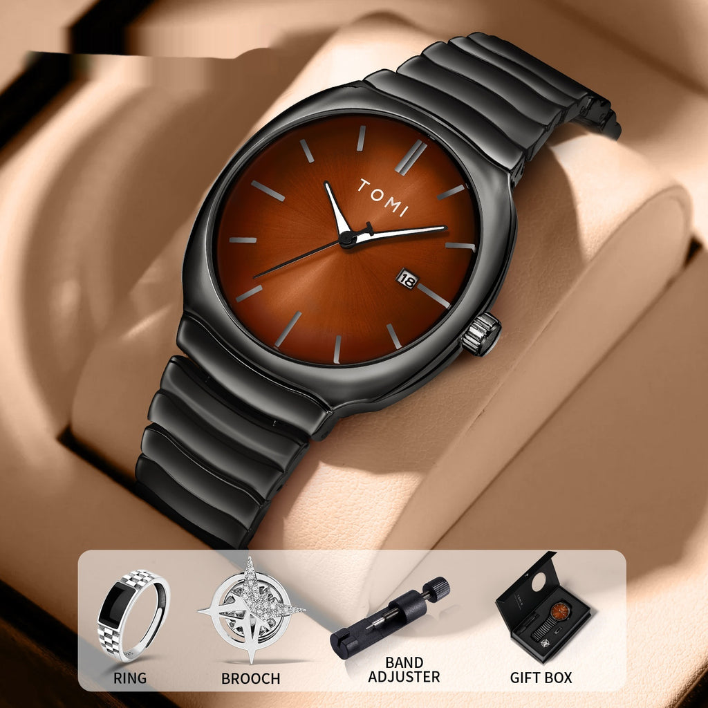 Montre Quartz d'affaires simple et élégante pour hommes