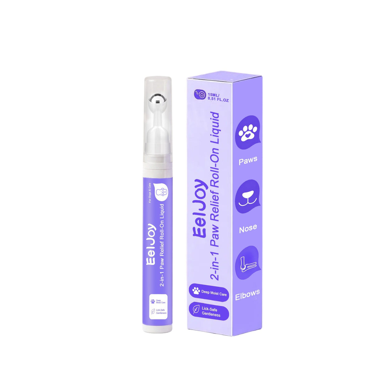 Eeljoy Pet Paw et soin du nez Roll-on liquide hydratant et soin rafraîchissant pour les chiens et