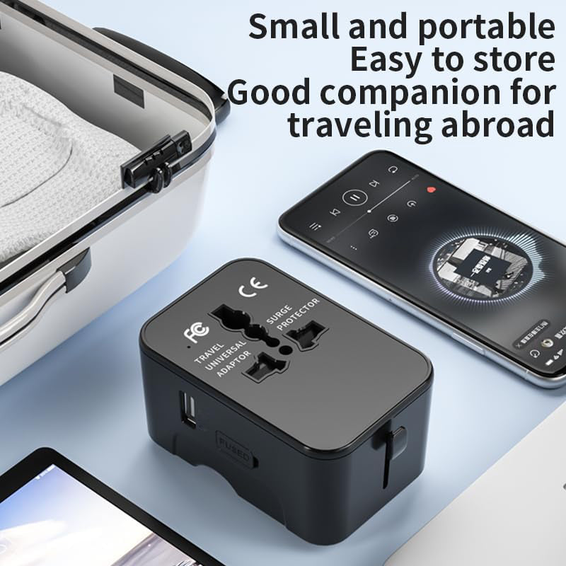 Adaptateur de voyage dans le monde entier tout en un adaptateur d'alimentation universelle prise de courant