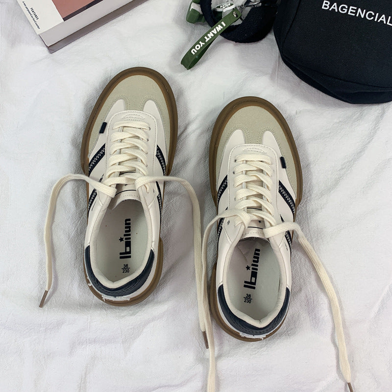 Autumn cuir Retro Blanc Chaussures Style Couple