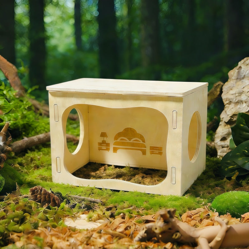 Hamster en bois détachable observation et maison de jeux hideaway