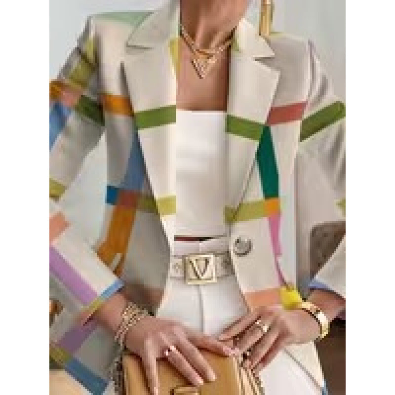 Women's trendy printed suit blazer