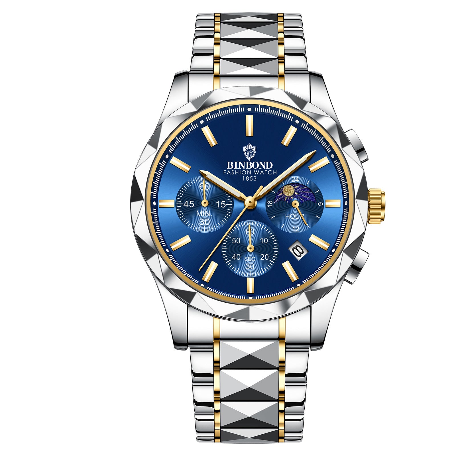 Montres pour hommes à boucle papillon multifonctionnelle