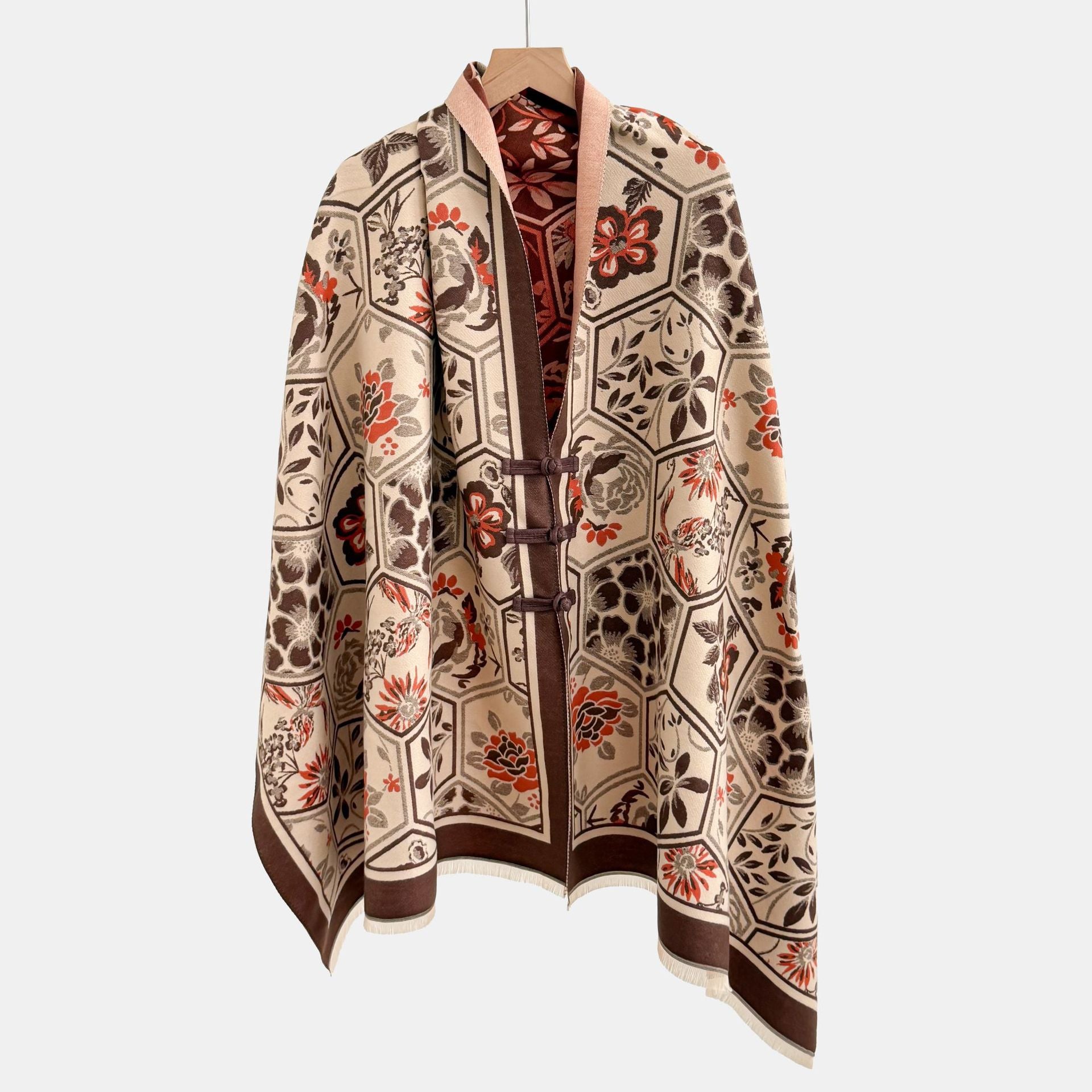 Vêtements de dessus de noeud vintage Jacquard Châl