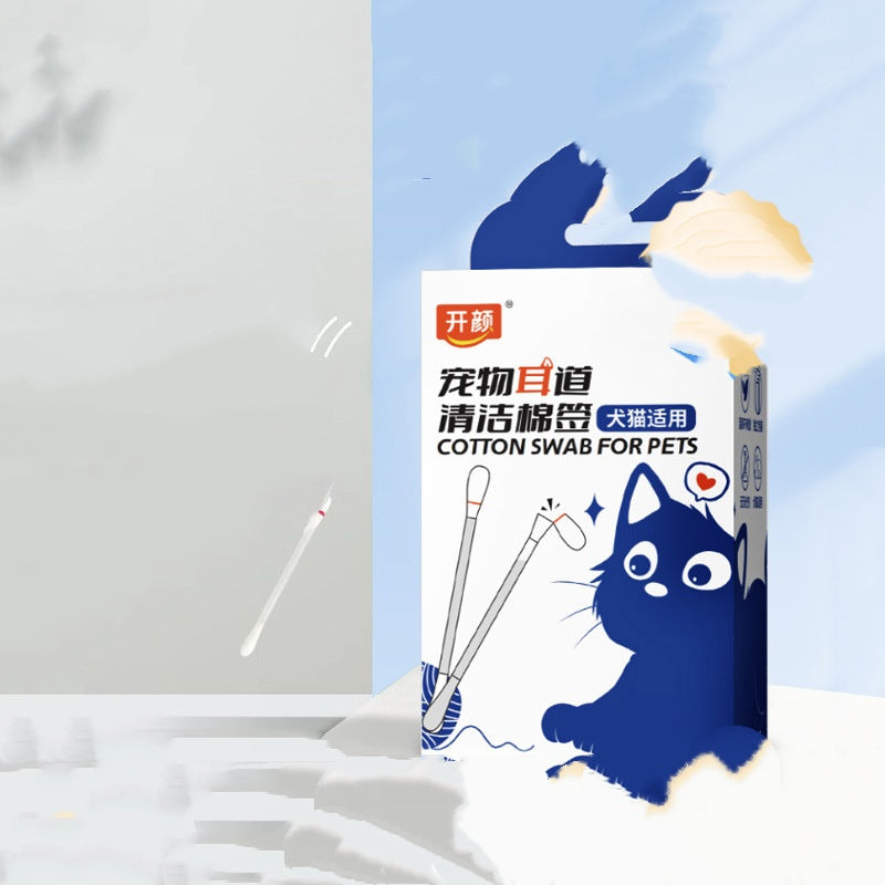 Nettoyant les oreilles des animaux de compagnie