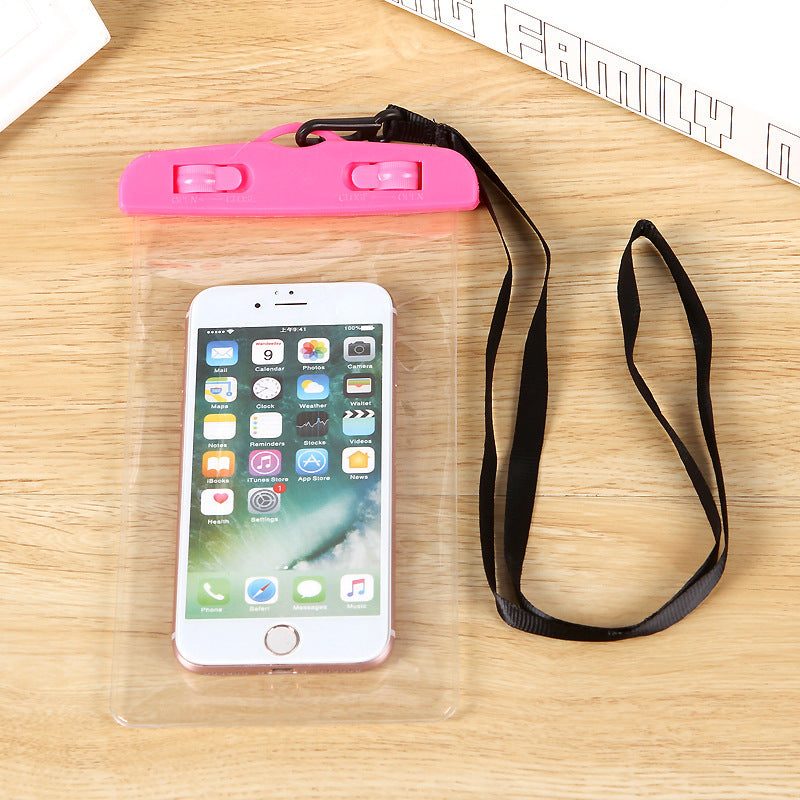Sac de téléphone portable lumineux scellé plage transparente Couverture imperméable