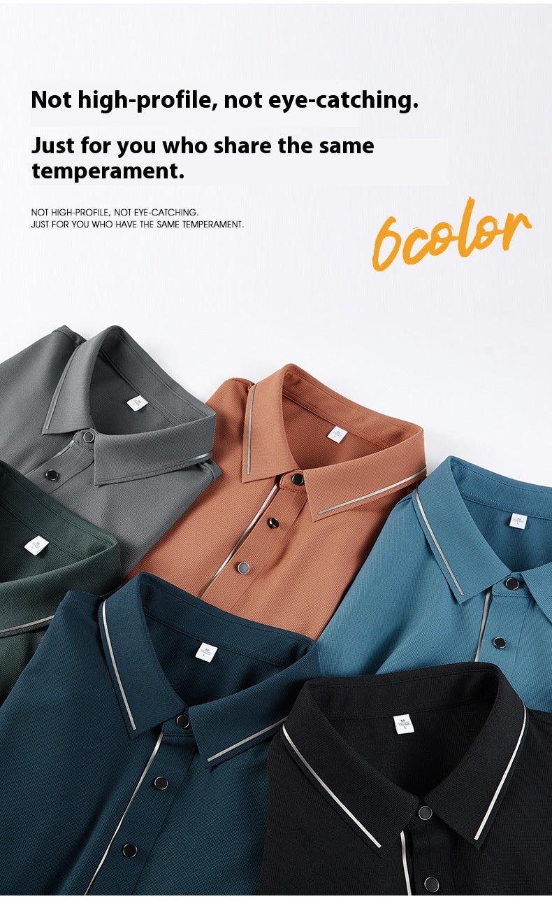 Polo sans couture de luxe haut de gamme en soie de luxe pour hommes Pantalon sport de loisirs
