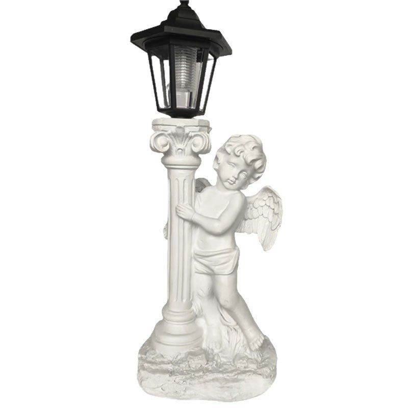 Ancienne colonne romaine Angel Lampe solaire ornement Jardin Balcon Paysage Lumière