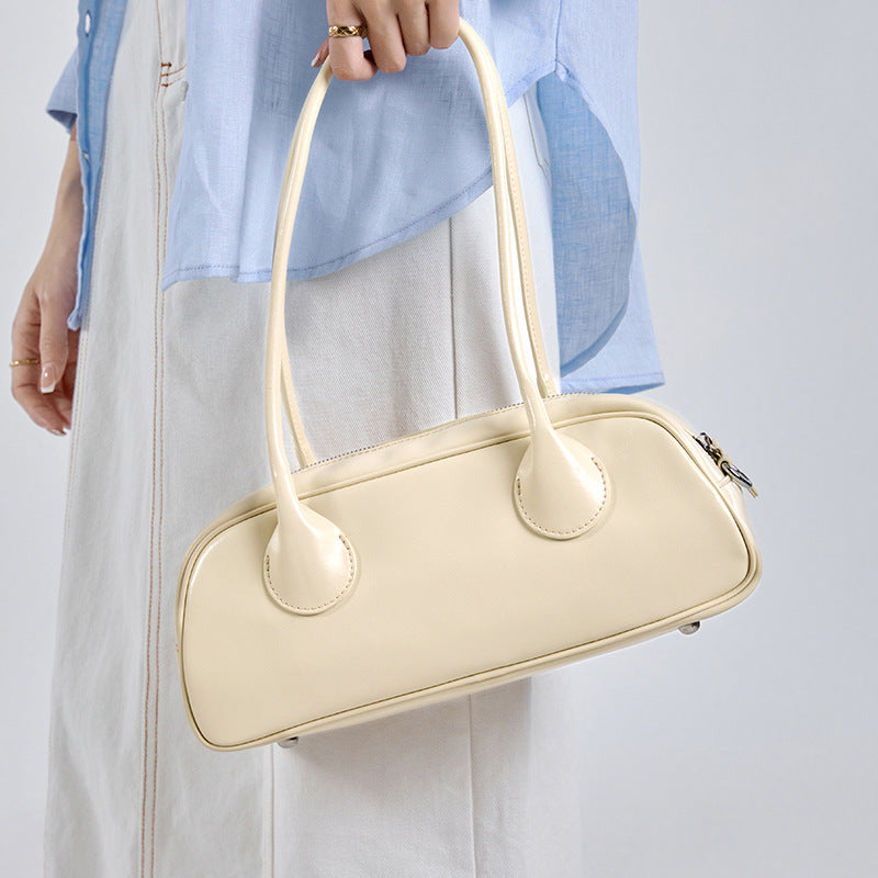 Sac sous-armure en cuir véritable minimaliste pour femmes