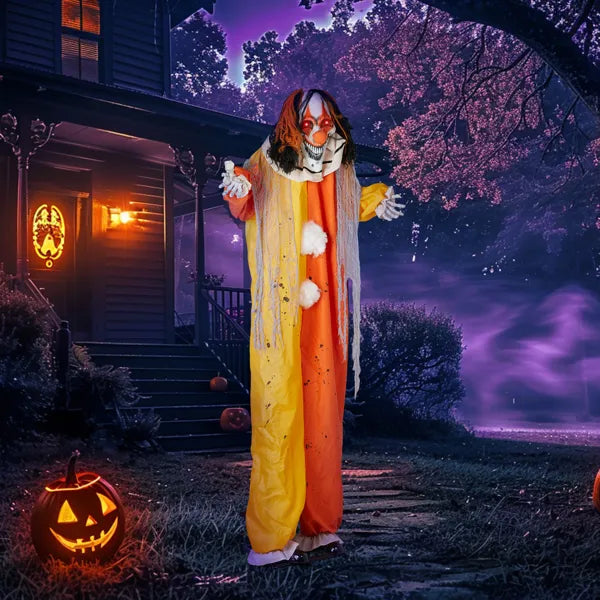 Décorations d'Halloween extérieures aux yeux rouges de 8,2 pieds