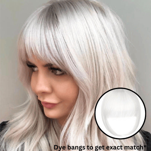 Air Bangs artificiels cheveux humains Bangs pièce de cheveux Mini Bangs légers