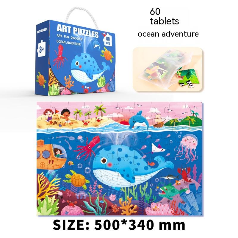 Boîte cadeau Puzzle portable Jouets éducatifs pour l'éducation précoce