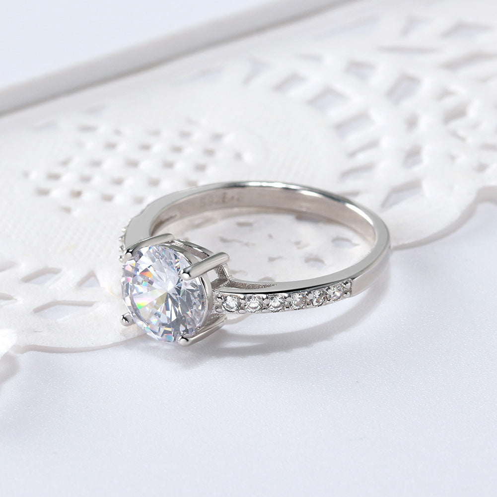 RINNTIN S925 Argent Sterling Diamond Ring Corée