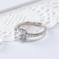 RINNTIN S925 Argent Sterling Diamond Ring Corée