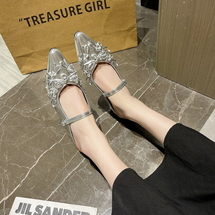 Femmes Taille intérieure Argent Oreillettes fermées Été Extérieur Porter Français Niche Haute Sens Thi