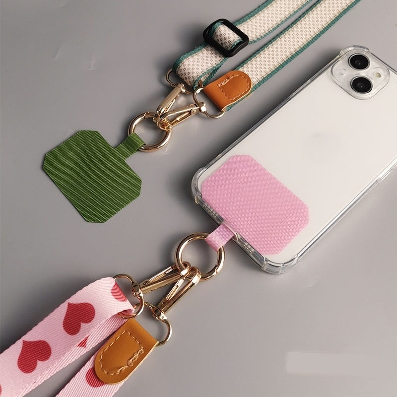 Téléphone portable Lanyard Crossbody Bag Solid Color Long Braces Détachable Multi-usage Strap