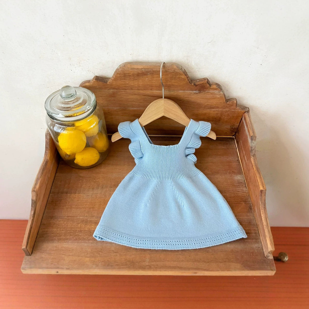 Filles Robe de Veste tricotée avec manches de chapeau
