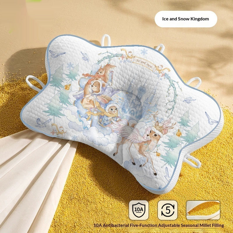 Oreiller pour nouveau-nés de plusieurs mois conçu pour corriger la forme de la tête pendant le sommeil