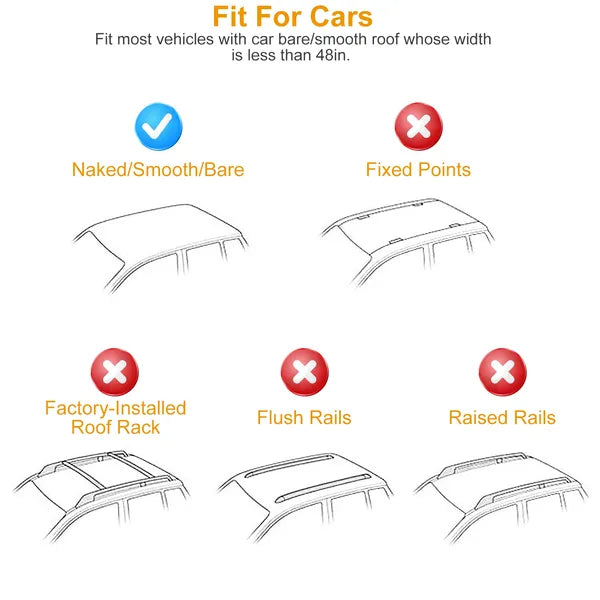 47.24dans Universal Top Roof Rack Cross Bar Cargo Cargo Aluminium Crossbar rack avec 165LBS