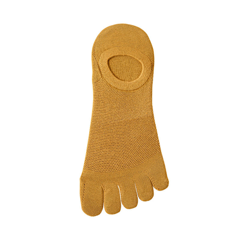 Men's mince Mesh Respirant Cinq doigts Chaussettes invisibles