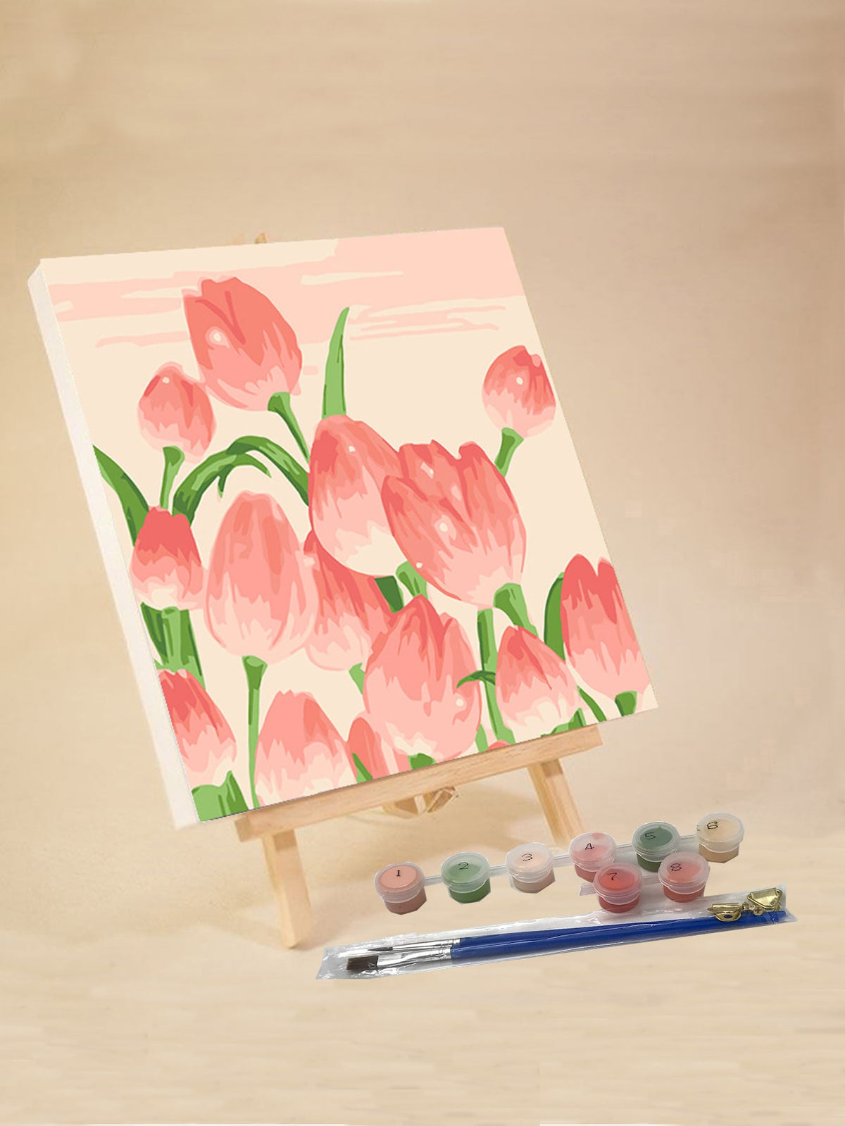 Bricolage peinture à l'huile numérique-tulipes Sunset-30 30cm-1