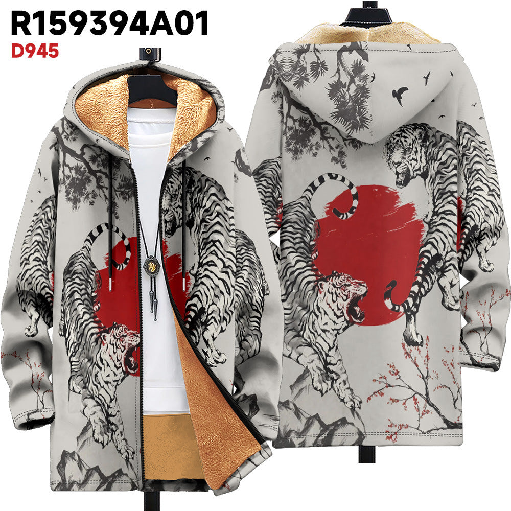 Cardigan à capuche épais vêtements d'hiver