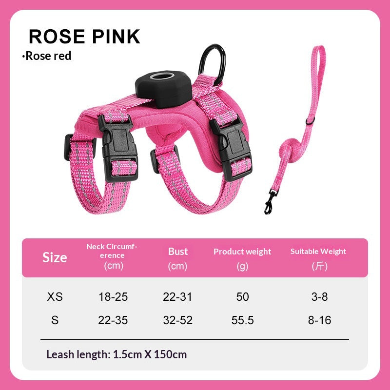 Cat Escape-Proof Leash Pet Walking Leash avec boîtier de protection en silicone réfléchissant
