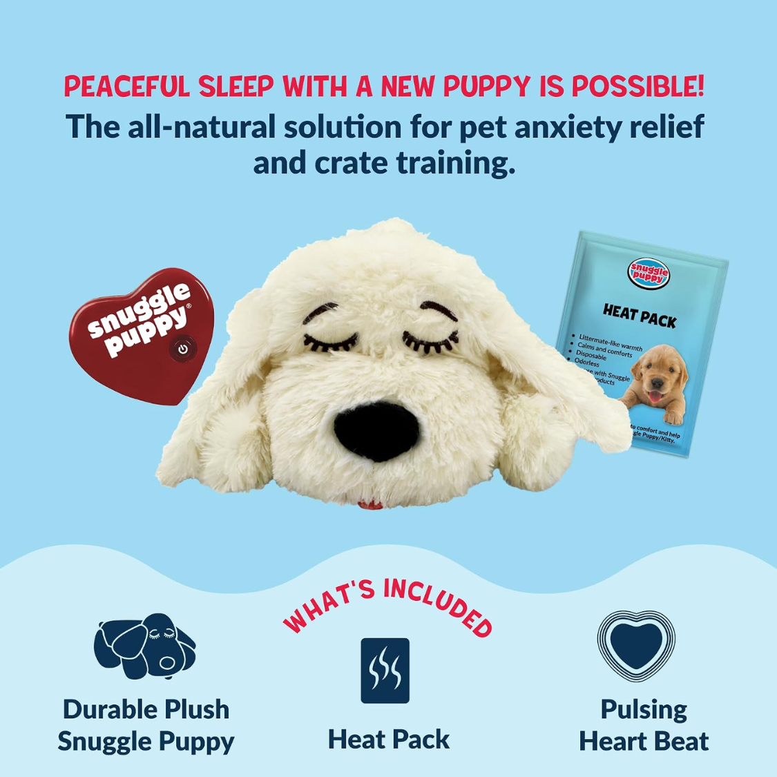 Puppy heartbeat toy – comforting night comforter