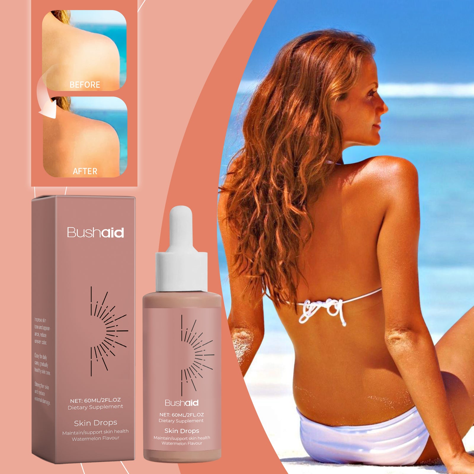 Gouttes de bronzage naturelles sans soleil