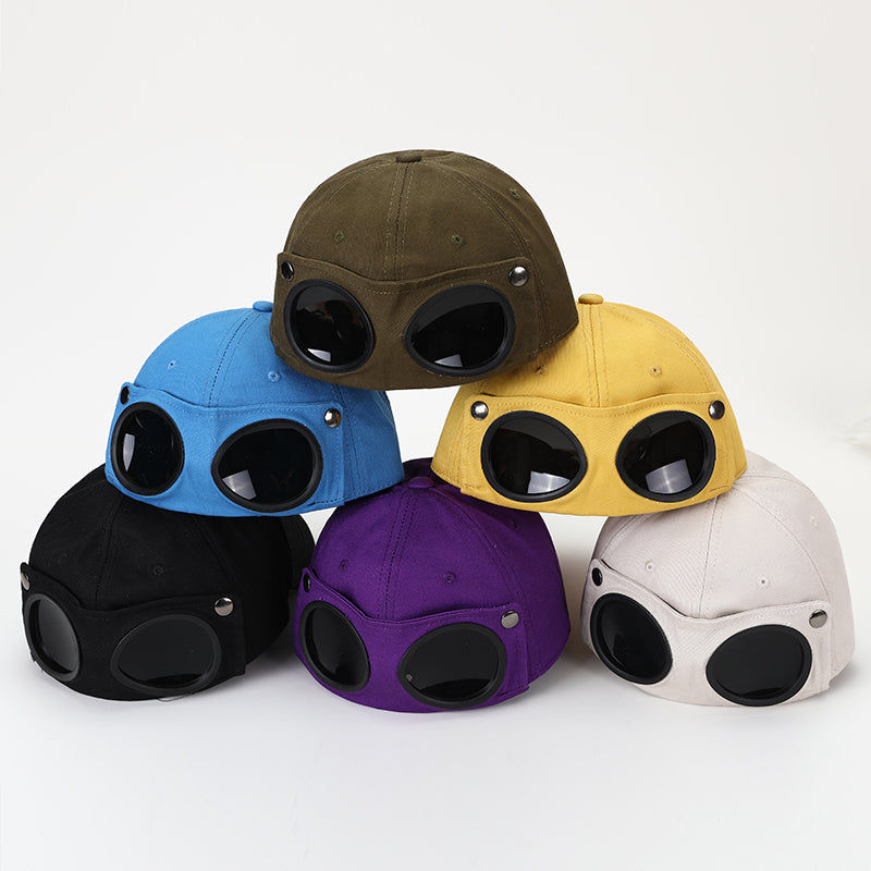 Lunettes de soleil tendance style coréen homme Chapeau pilote