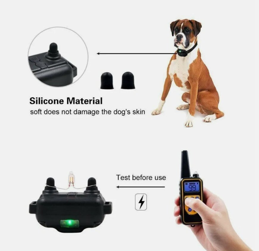 800M Electric Pet Dog Training E-Collar Anti-Bark Obedience Remote Control LCD