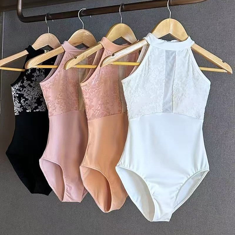 Femmes Ballet Pratique Leotard avec Col Halter