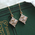 Boucles d'oreilles Zircon-Inlaid Vintage