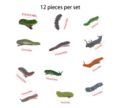 Ensemble de pinces capillaires pour chenilles excentriques et créatives