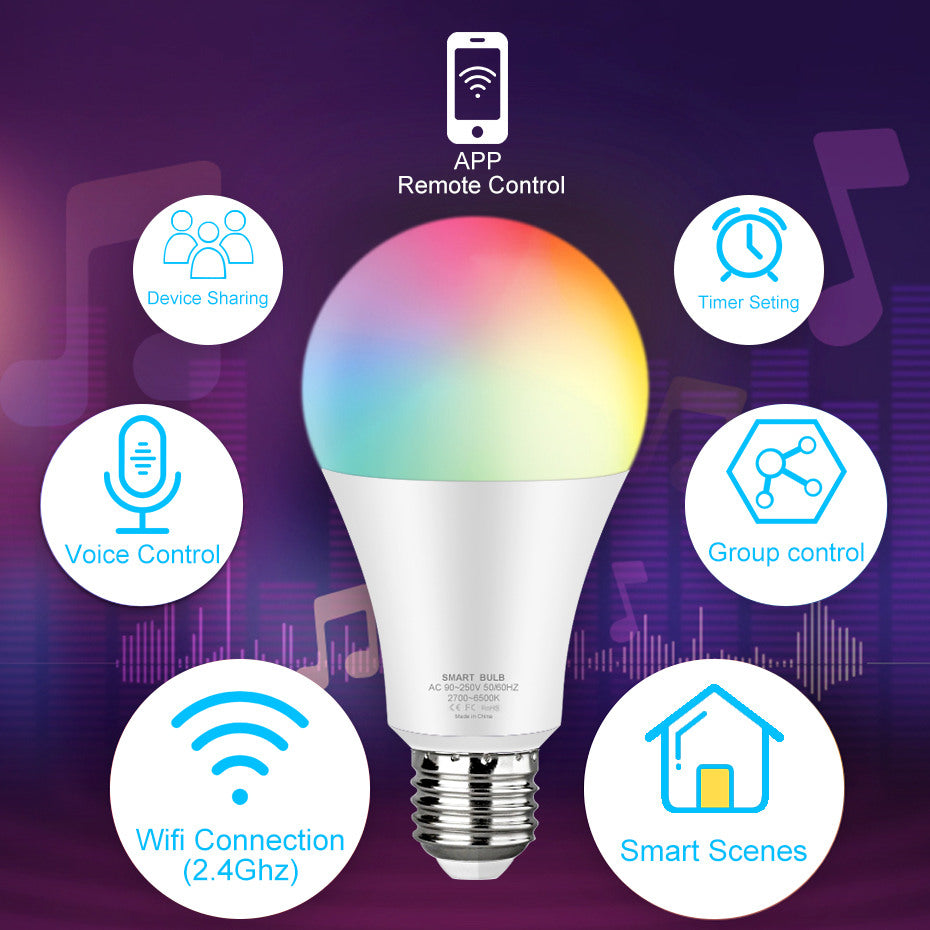 Smart Bulb WiFi Color Voice Control Bulb