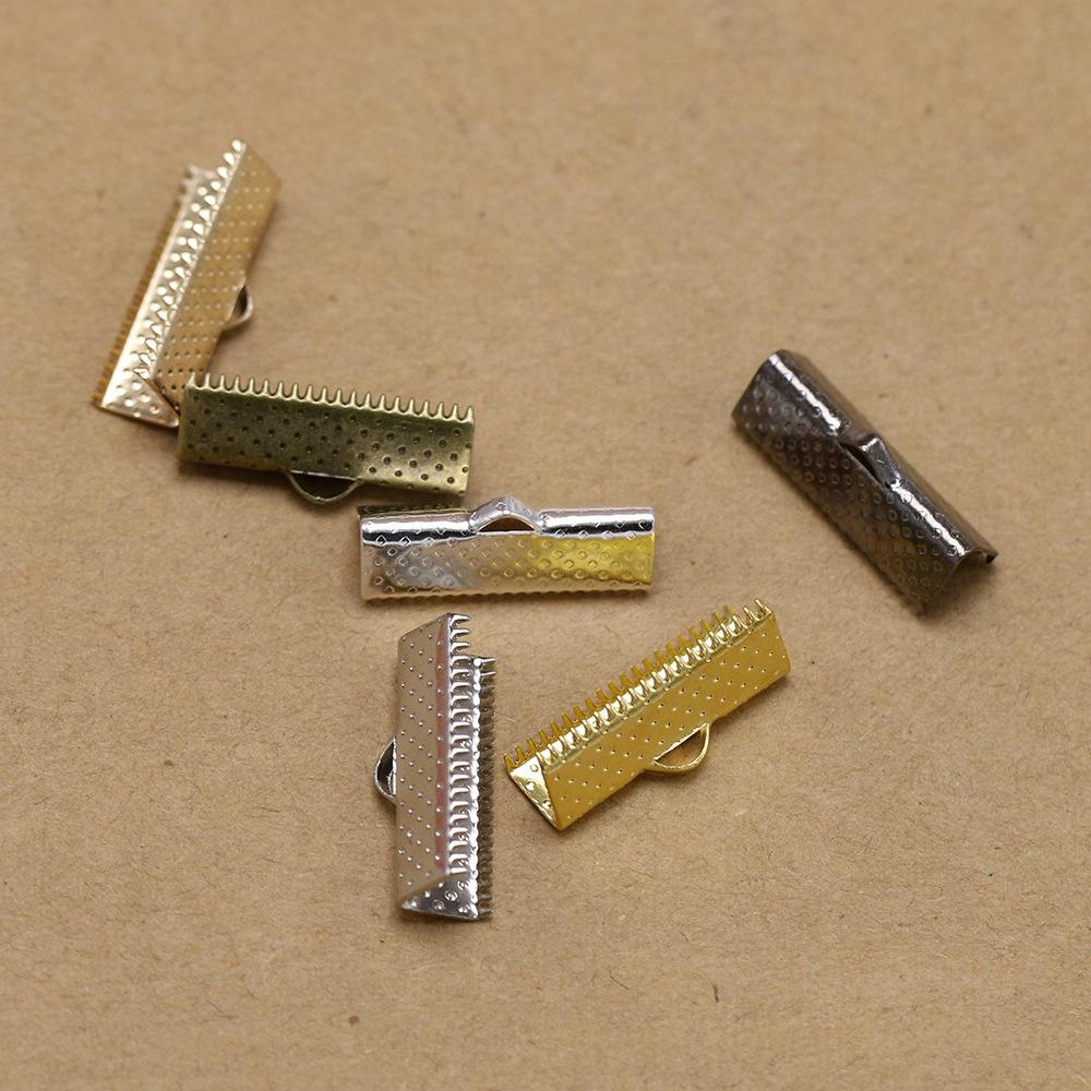 Clip de fil plat en cuir boucle de cordon