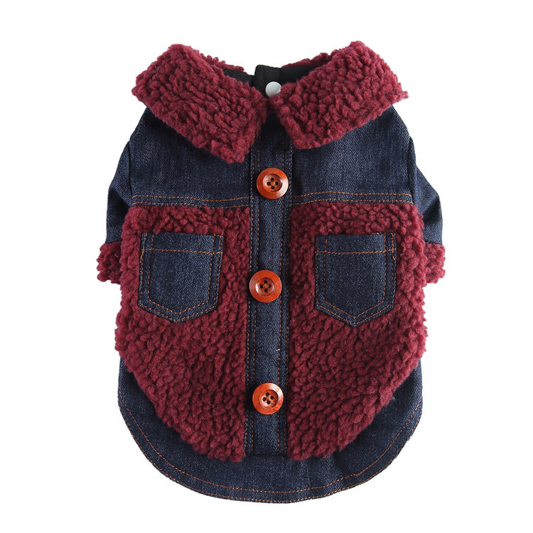Pet Supplies Dog Breast Collar Hiver Vêtements Coton Coat Chest and Back Traction