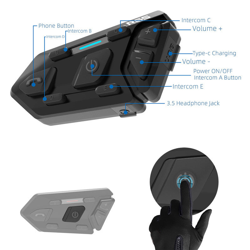 Casque de moto étanche compatible avec le Bluetooth
