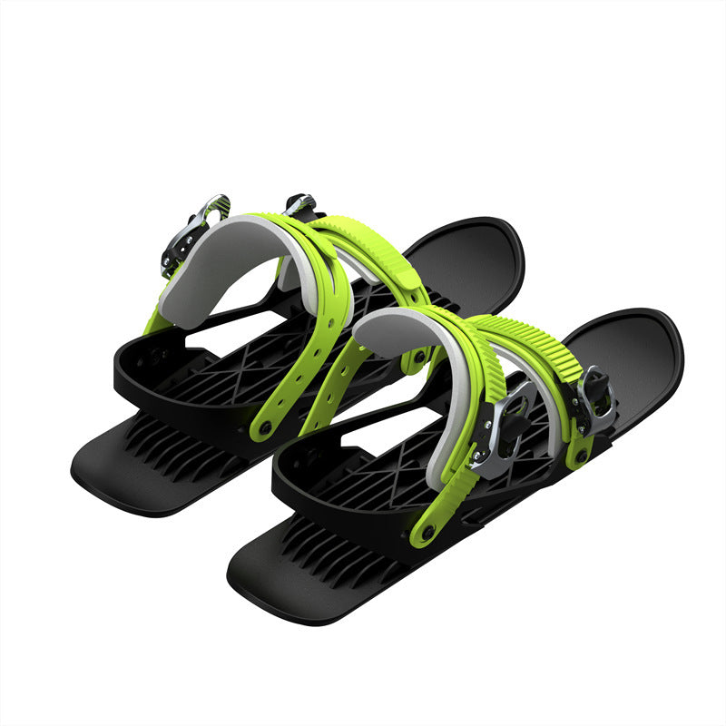 Mini Ski Skates Portable Short Skiboard Chaussures réglables pour neige