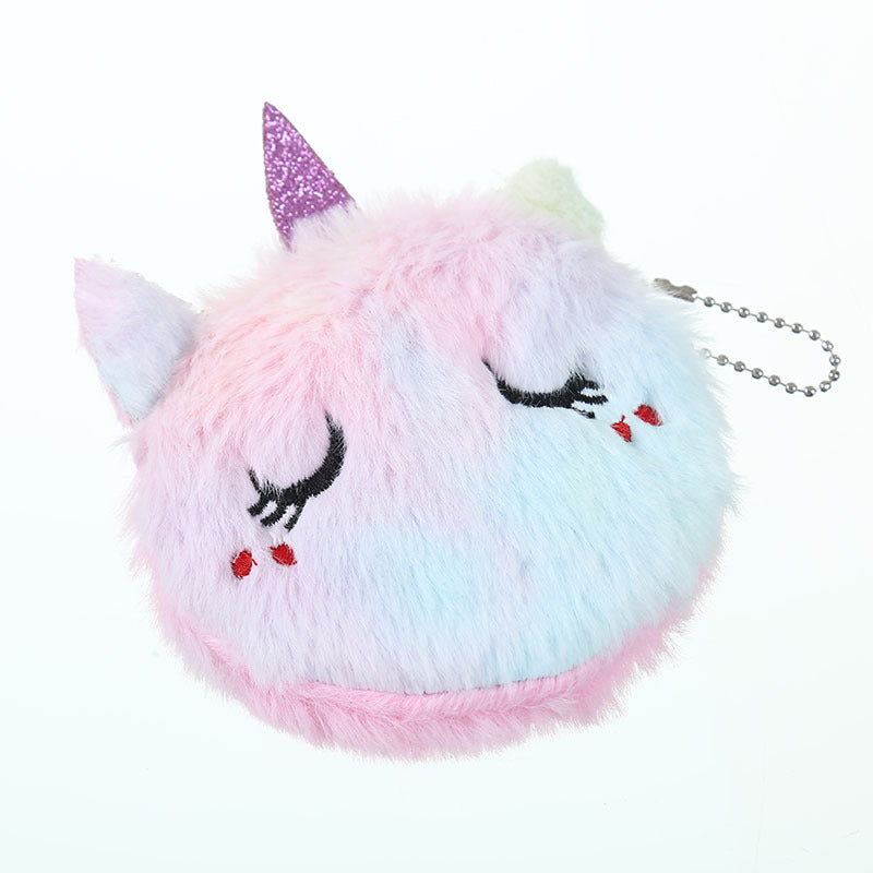 Portefeuille en peluche de chat pour enfants