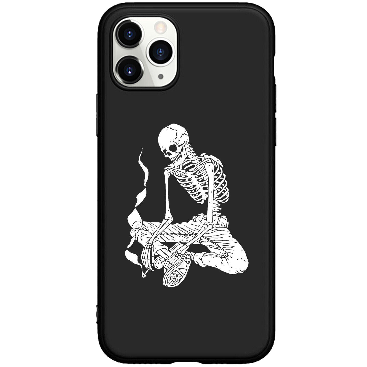 Horreur Pirate Halloween Phone Case Trendy Dark Style Crâne blanc