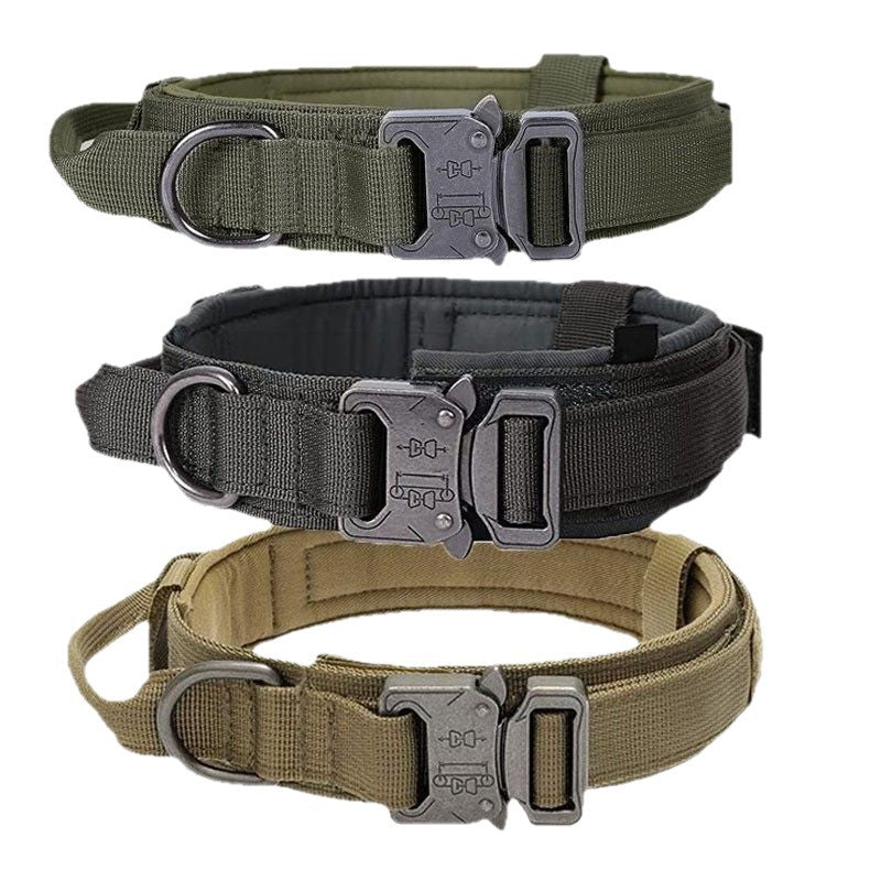 Collier de chien de chien Nylon Entraînement militaire extérieur Collier réglable