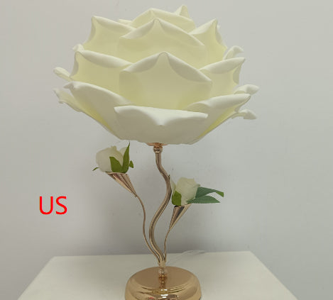 Pink and white table lamp
